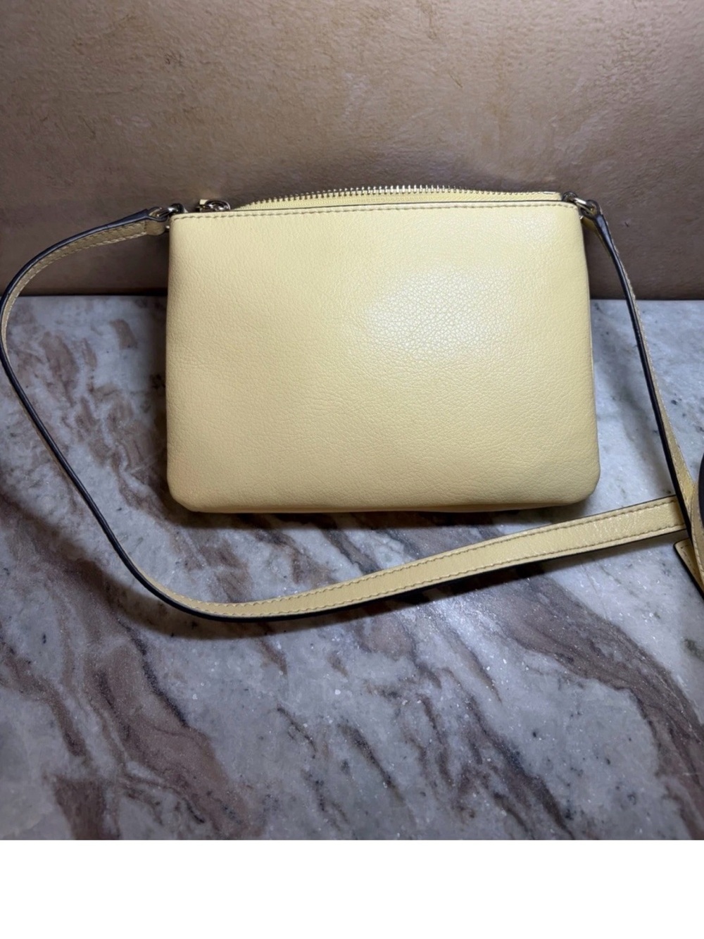 Kate Spade New York Yellow Small Crossbody Bag Zip/Magnetic, Detachable Strap - Picture 6 of 6